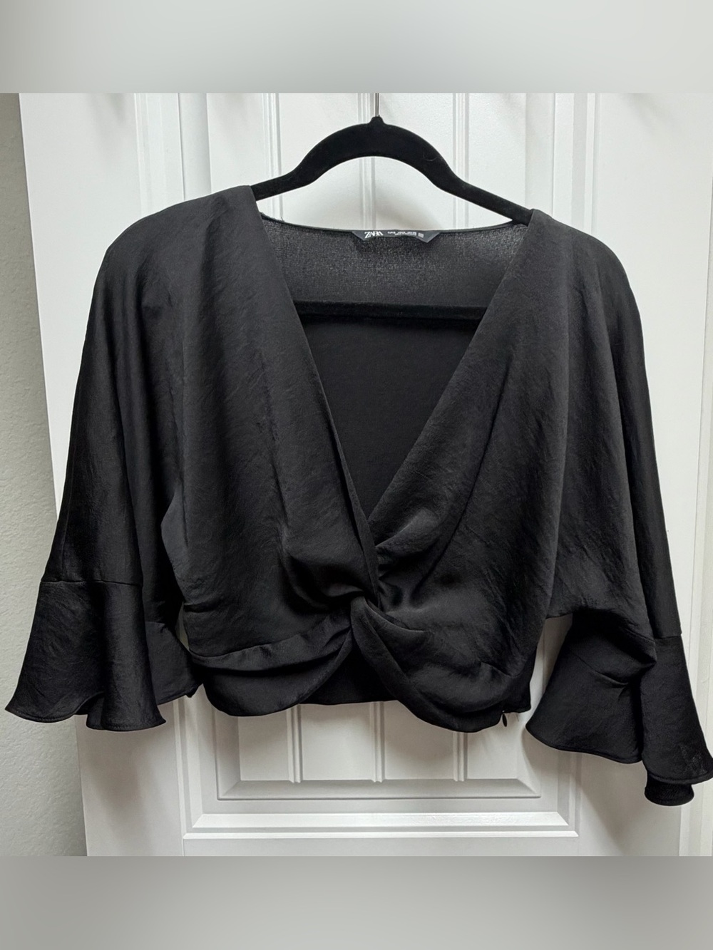 Zara flowy top with cross design